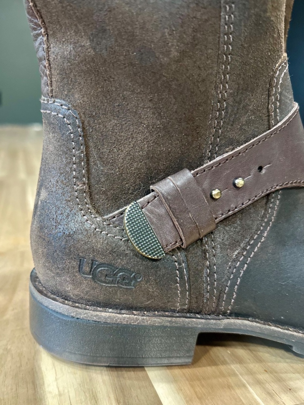 UGG DAYLE LODGE LEATHER RIDING BOOTS Size 9 - Picture 3 of 6